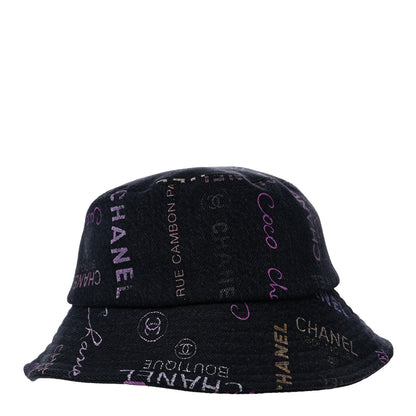 Chanel Denim Mood Cloche Bucket Hat S Black 1 of 6