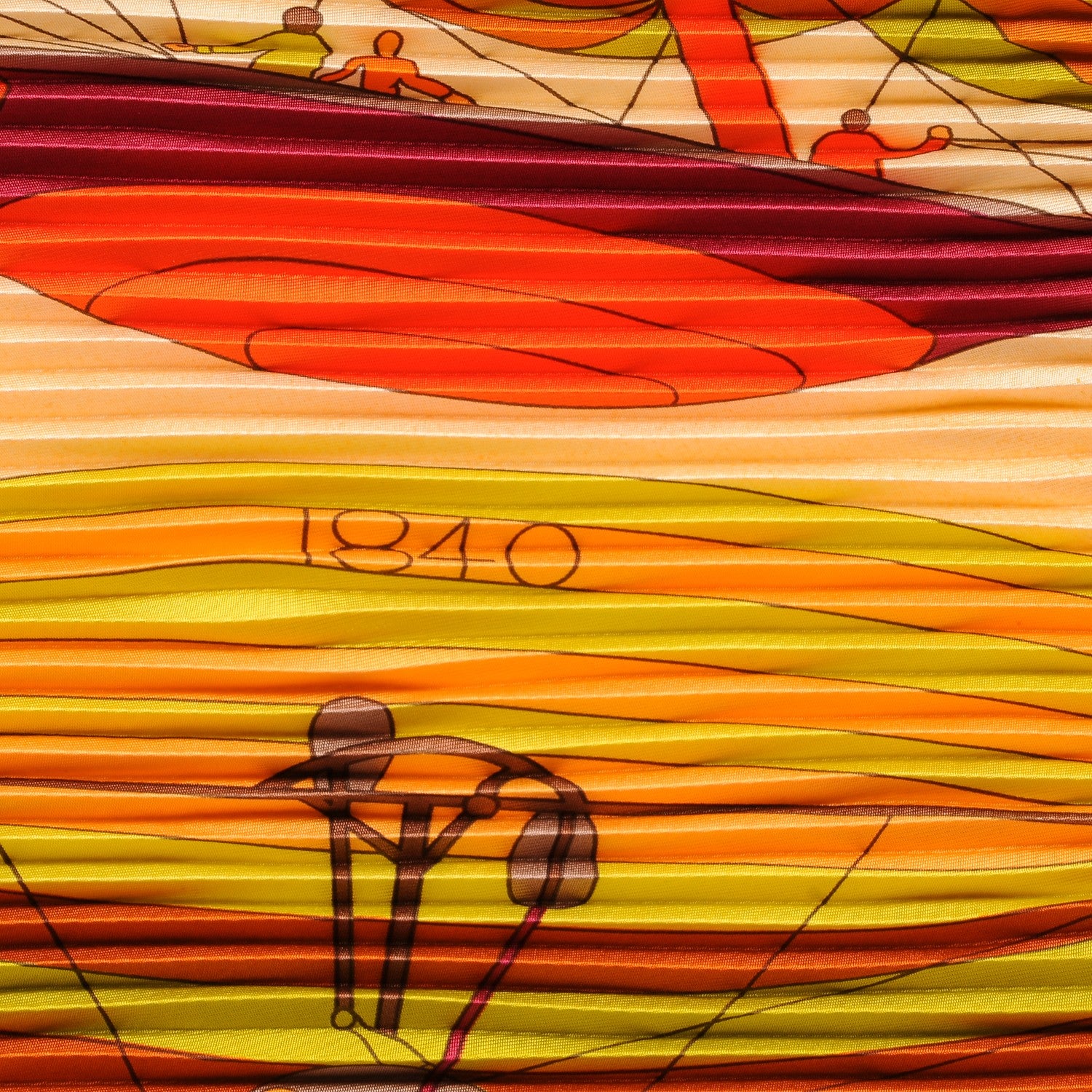 Hermes Silk Plisse Les Folies du Ciel II Scarf 90 4 of 7