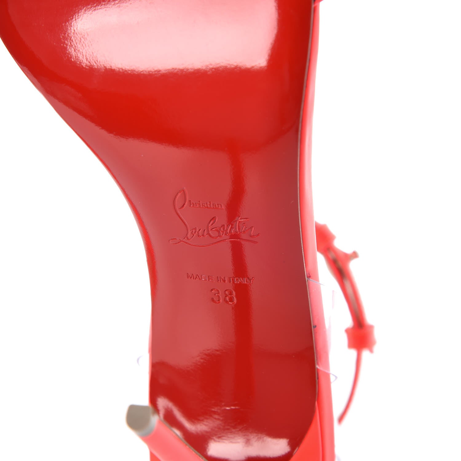Christian Louboutin Fluo Matt PVC Jonatina 100 Sandals 38 Version Bikini 6 of 7