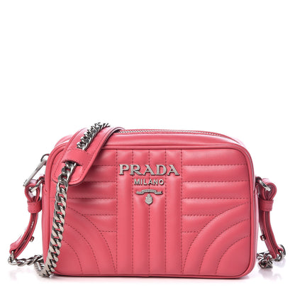 Prada Soft Calfskin Diagramme Crossbody Bag Peonia 1 of 9