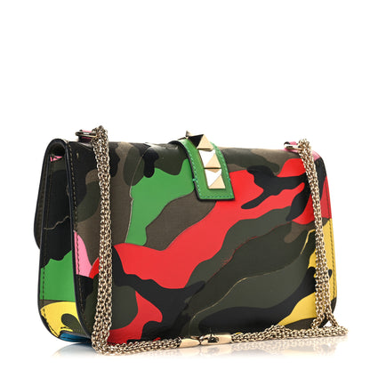 Valentino Garavani Nappa Canvas Camouflage Medium Glam Lock Rockstud Flap Multicolor 3 of 10