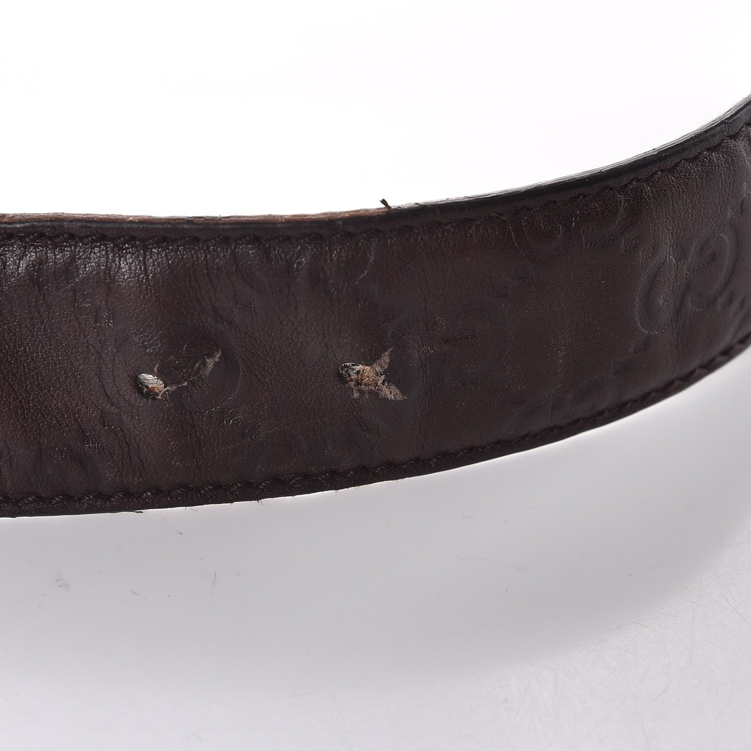 Gucci Guccissima Signature Interlocking G 40mm Belt 80 32 Dark Brown 7 of 13