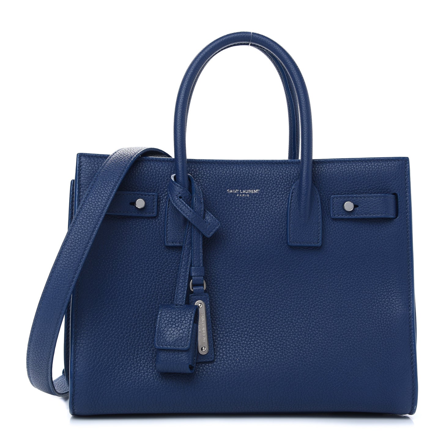 Grained Calfskin Baby Sac De Jour Souple Denim