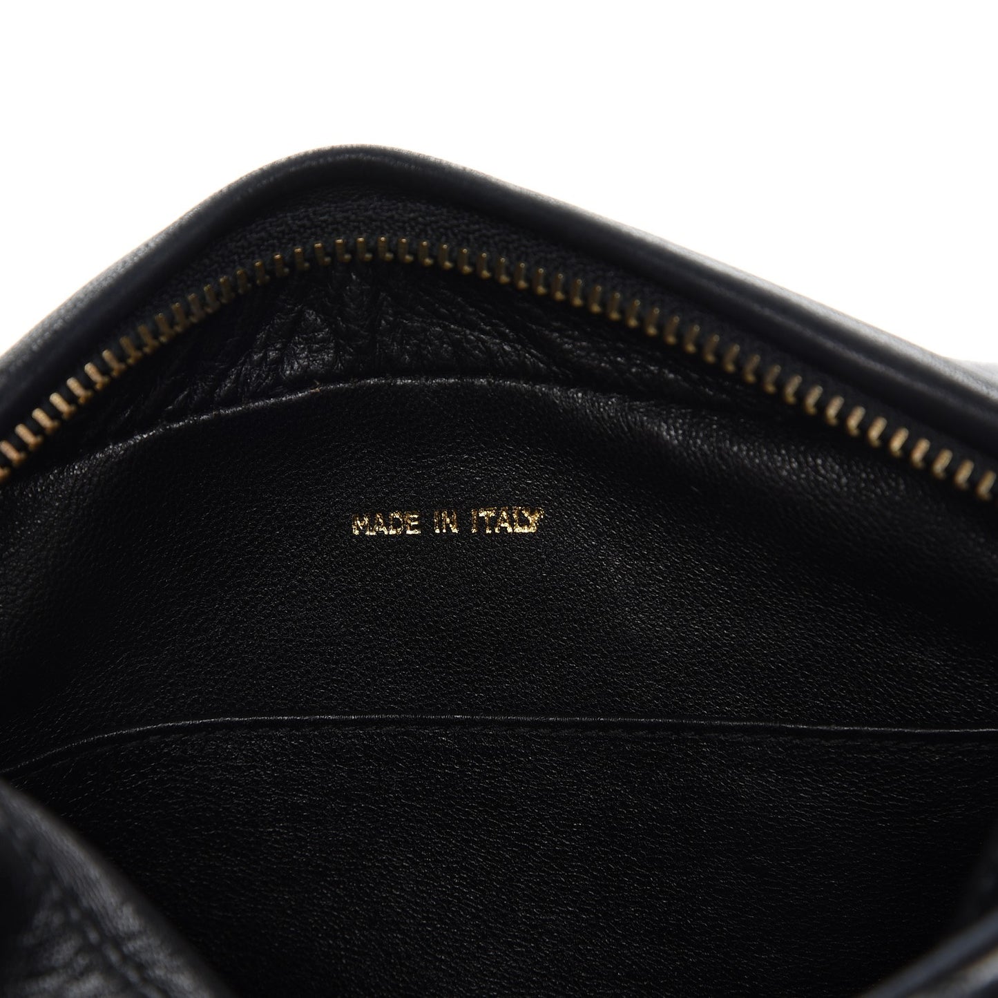 Lambskin Quilted Tassel Camera Case Black