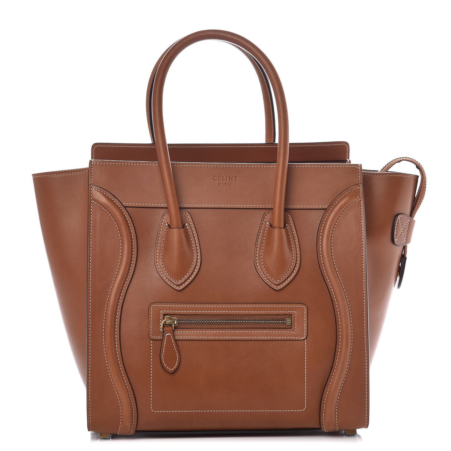 Natural Calfskin Micro Luggage Tan