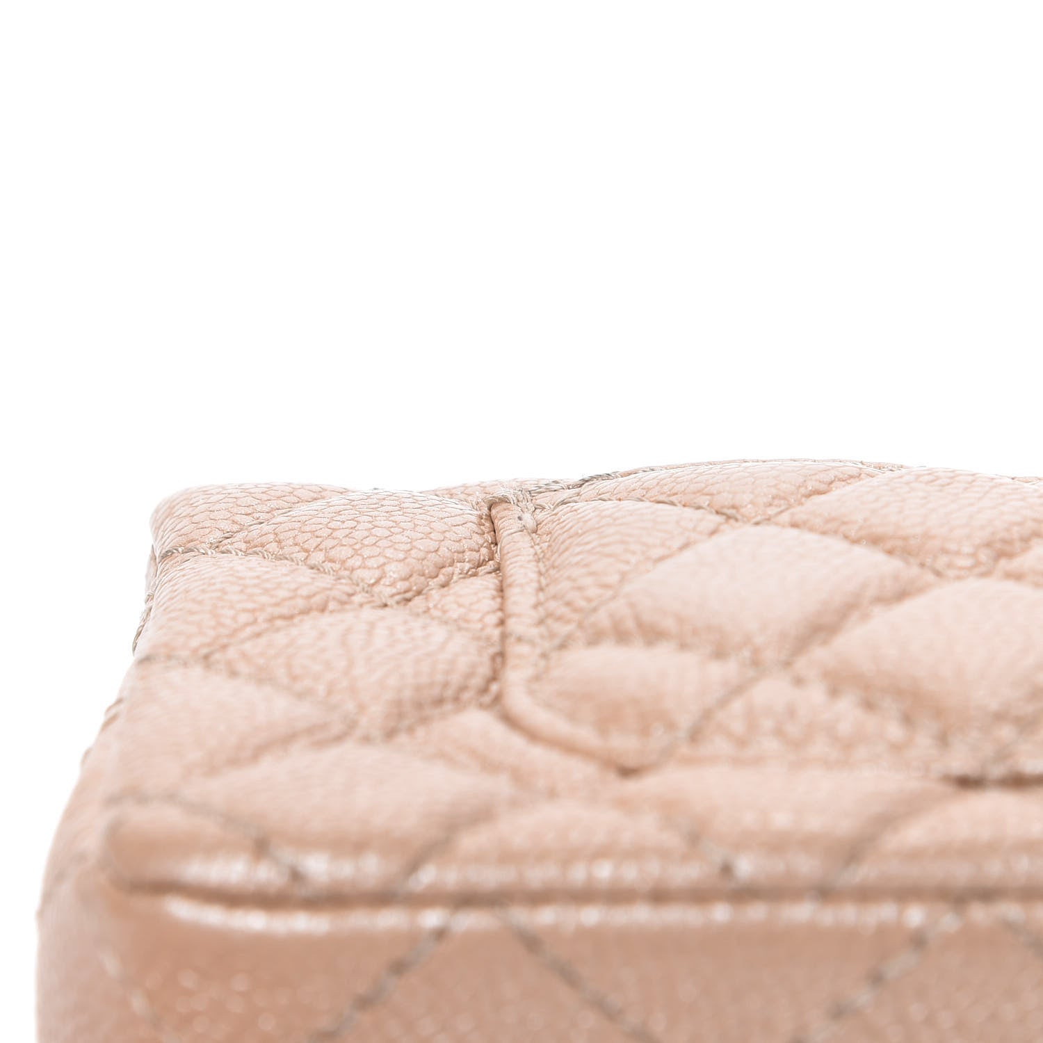 Chanel Pearly Caviar Quilted Mini Rectangular Flap Beige 11 of 12