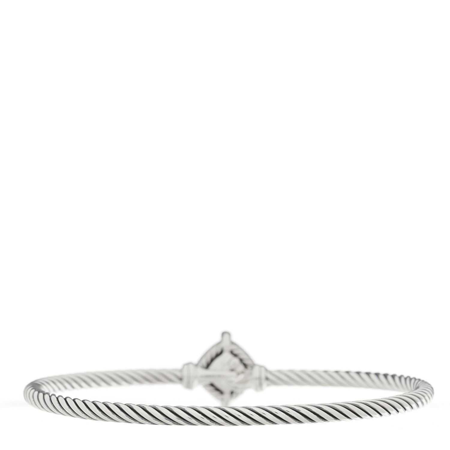 David Yurman Sterling Silver Hematite 3mm Chatelaine Bracelet 2 of 3