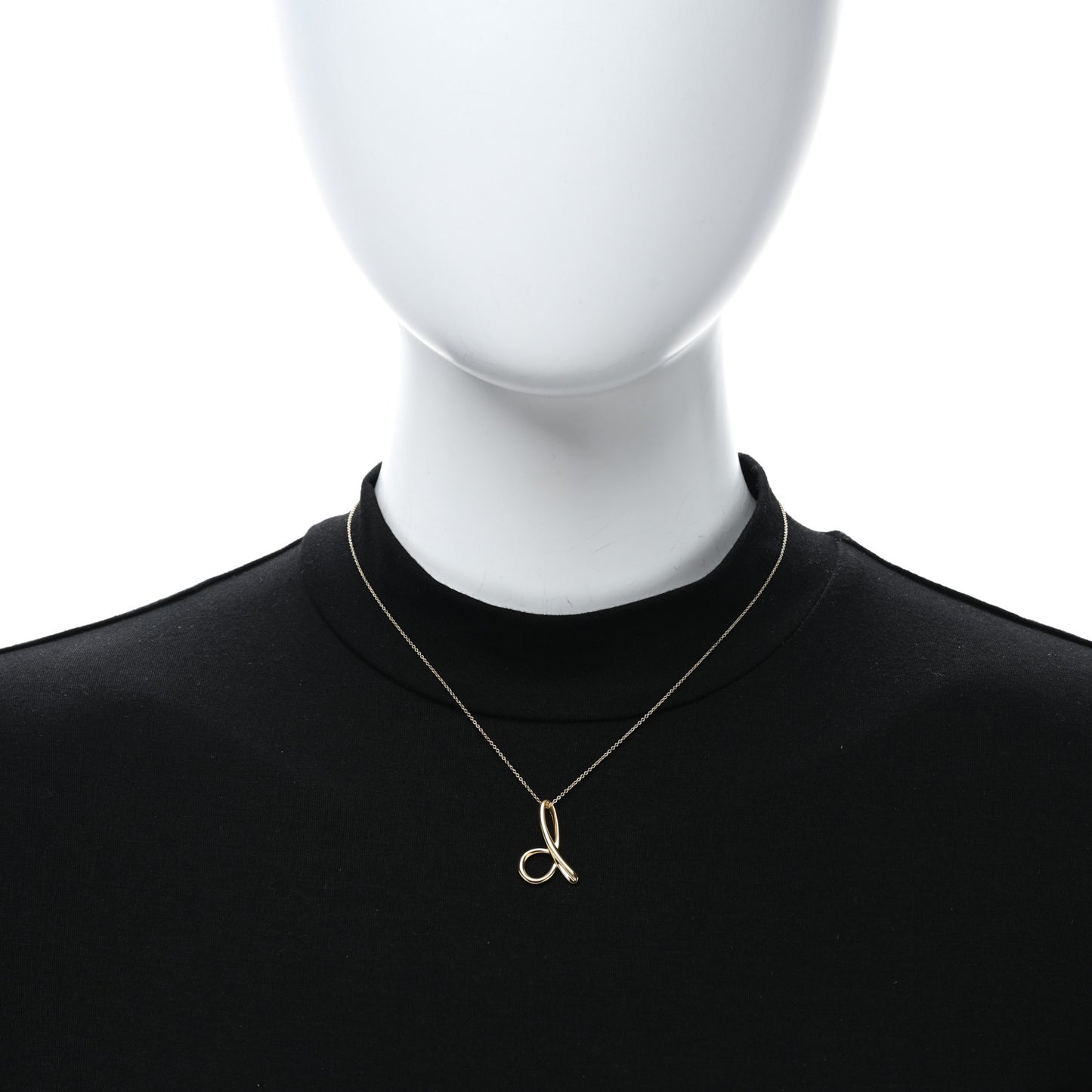 18K Yellow Gold Elsa Peretti Letter D Pendant Necklace