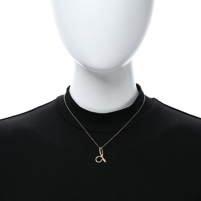 Tiffany 18K Yellow Gold Elsa Peretti Letter D Pendant Necklace 3 of 5