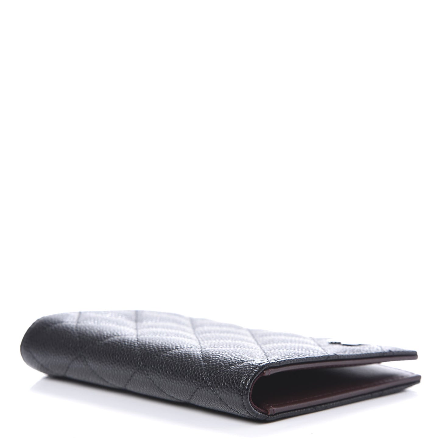 Caviar Quilted Passport Holder Black