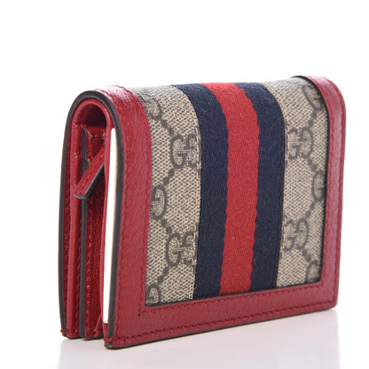Gucci GG Supreme Monogram Queen Margaret Card Case Red 3 of 7