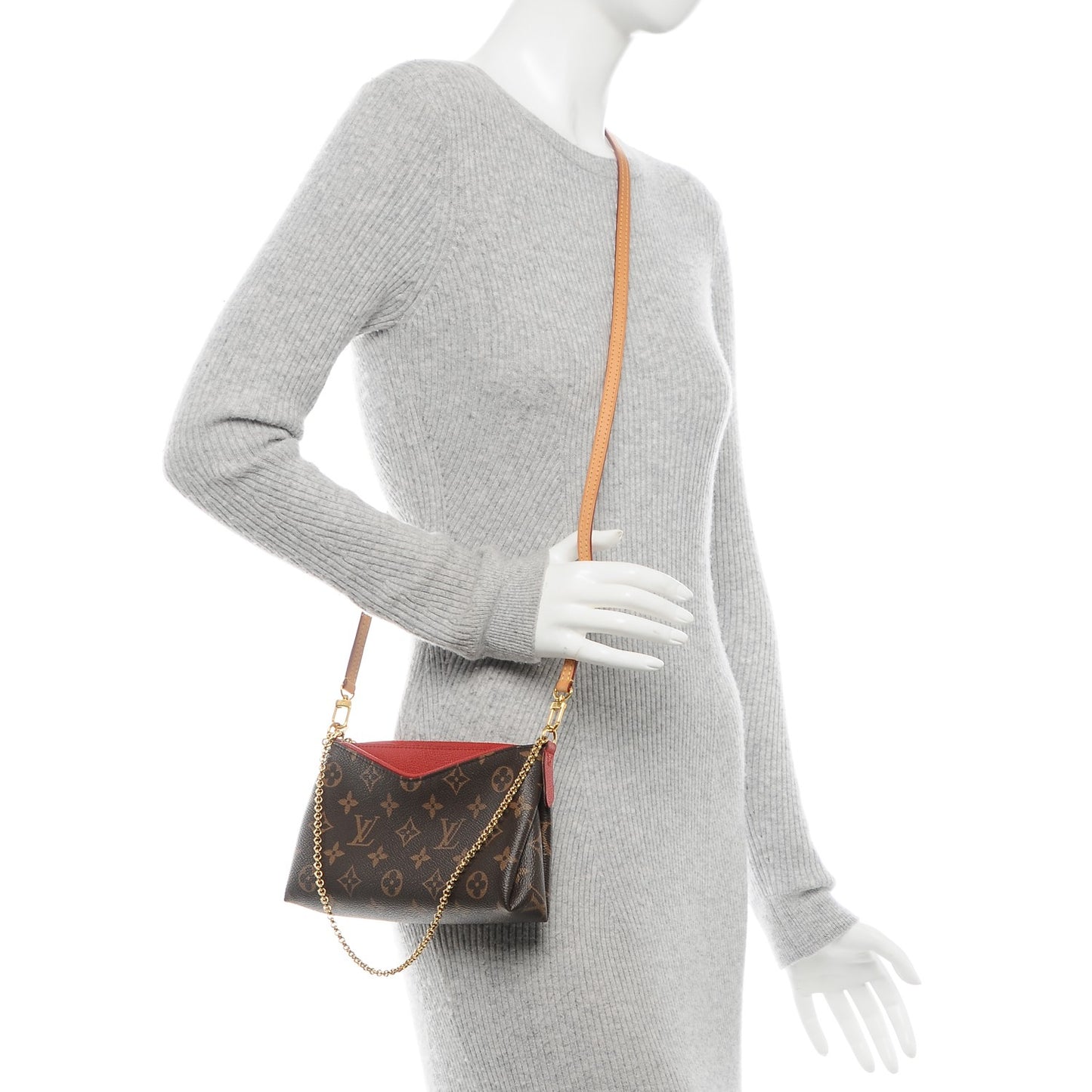 Monogram Pallas Clutch Cherry