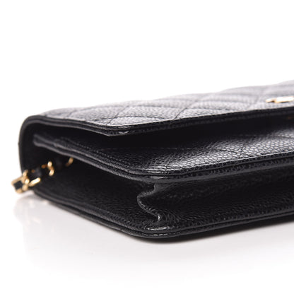 Chanel Caviar Quilted Wallet On Chain WOC Black 9 of 12