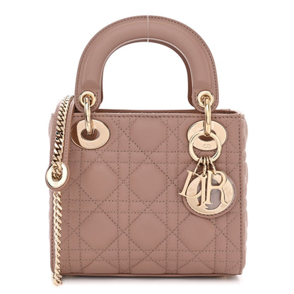 Christian Dior Lambskin Cannage Mini Lady Dior Blush 1 of 12