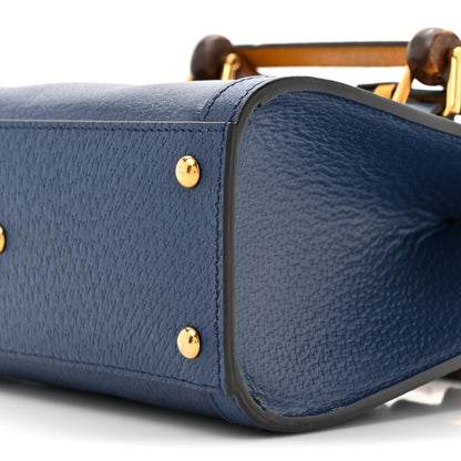 Gucci Wonka Grain Calfskin Mini Diana Tote Bag Royal Blue Yellow 9 of 13