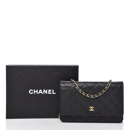 Chanel Caviar Quilted Wallet On Chain WOC Black 11 of 11