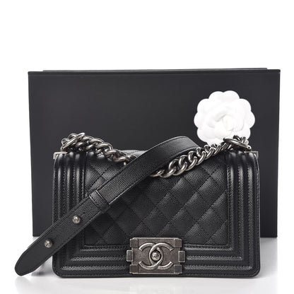 Chanel Caviar Quilted Small Boy Flap Black 10 of 10