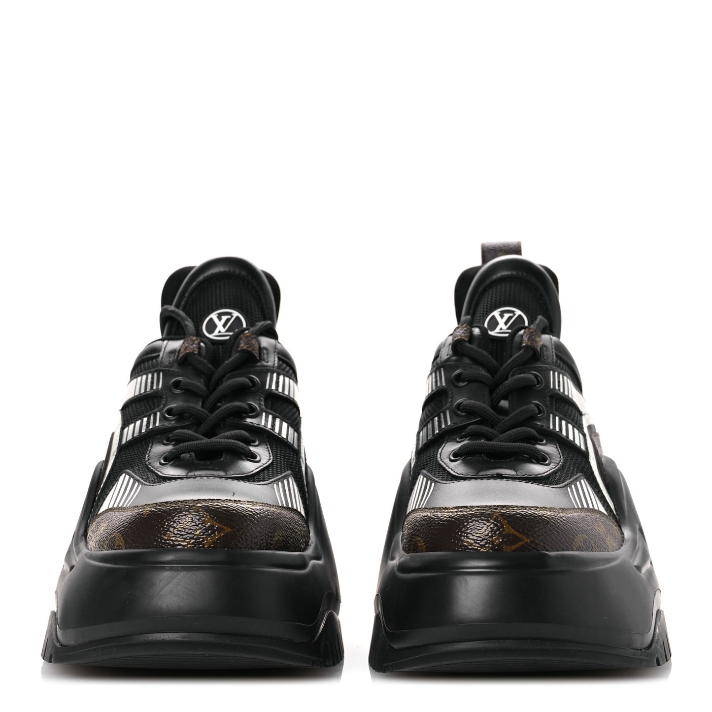 Calfskin Monogram LV Archlight 2.0 Platform Sneakers 38 Black
