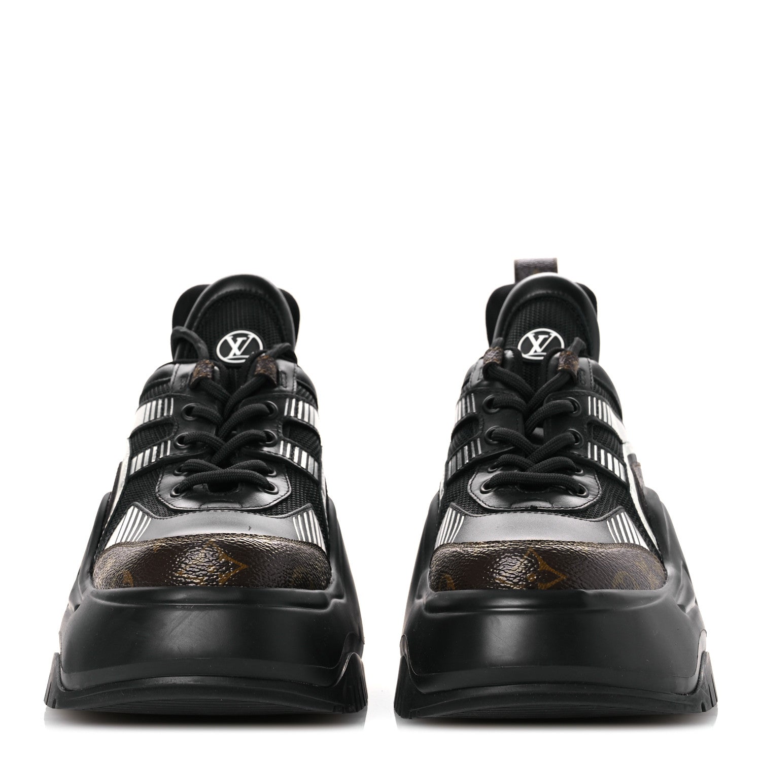 Louis Vuitton Calfskin Monogram LV Archlight 2.0 Platform Sneakers 38 Black 3 of 11