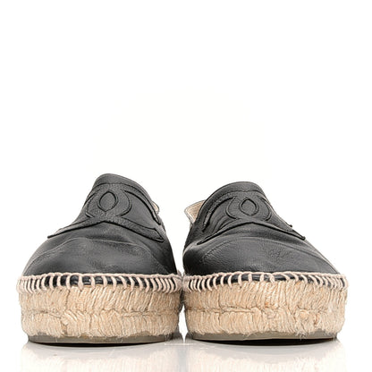 Chanel Lambskin CC Espadrilles 38 Black 2 of 7