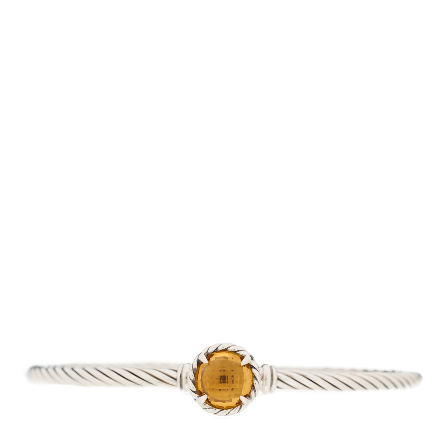 David Yurman Sterling Silver Citrine 3mm Chatelaine Bracelet 1 of 4