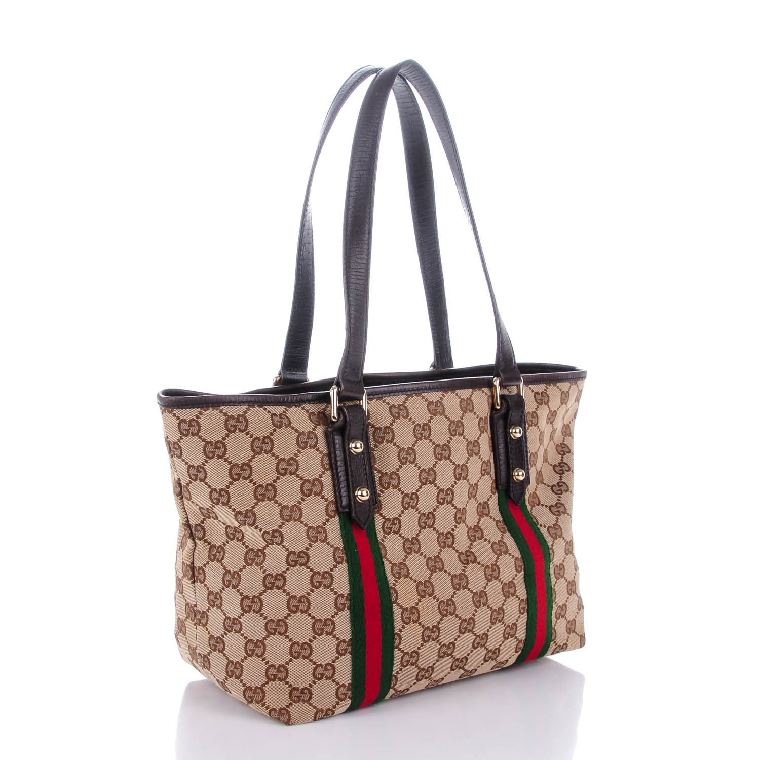 Gucci Monogram Medium Jolicoeur Tote Dark Brown 3 of 8