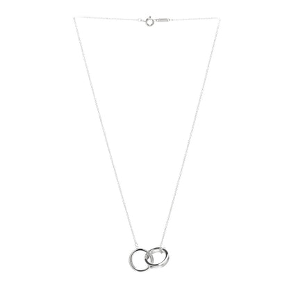 Tiffany Sterling Silver 1837 Interlocking Circles Pendant Necklace 3 of 4