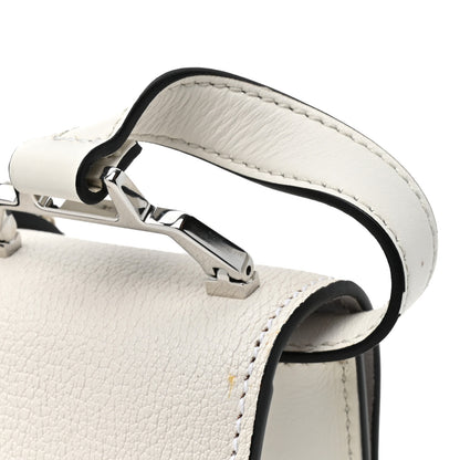 Miu Miu Goatskin Madras Soft Calf Crystal Embellished Shoulder Bag Bianco 11 of 11