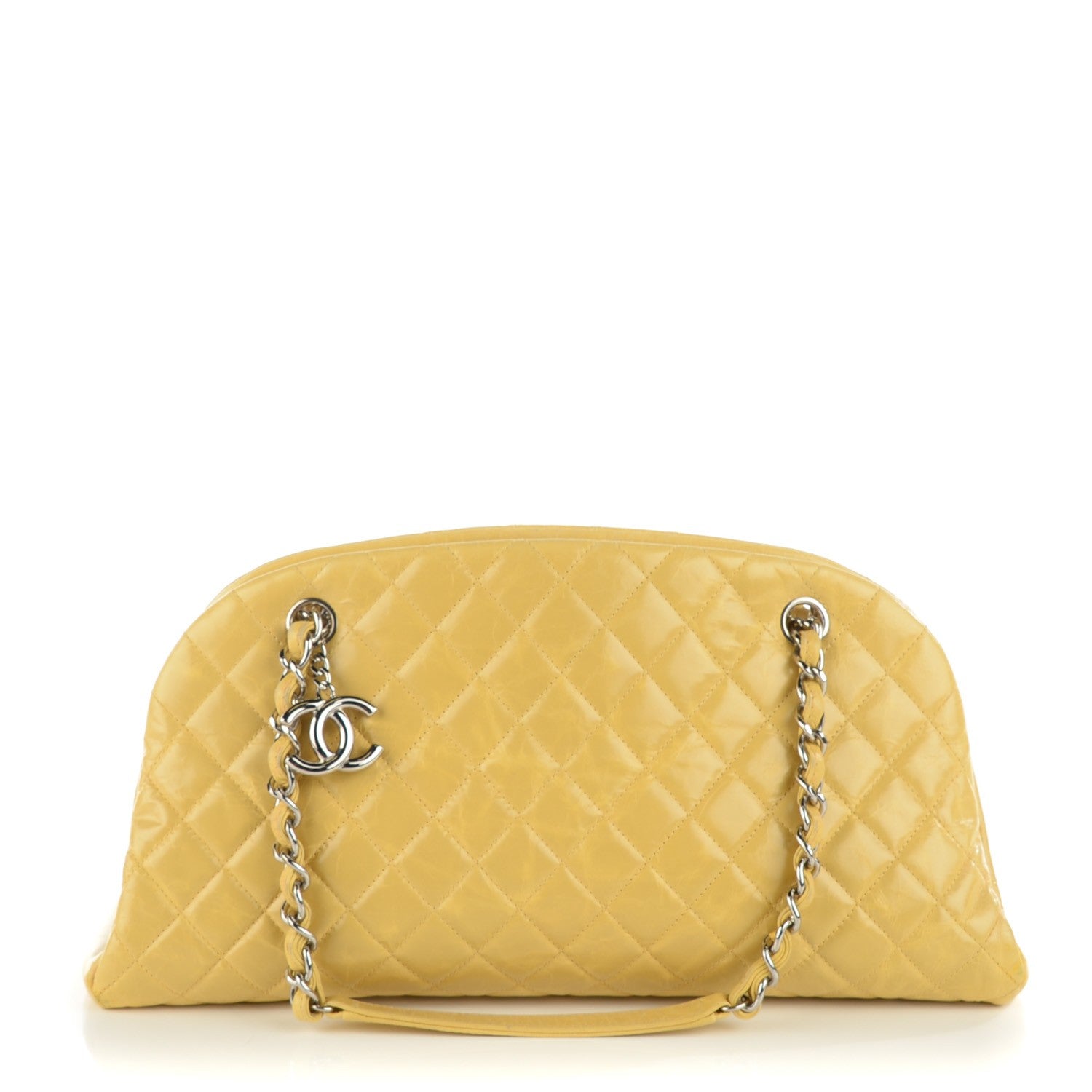Chanel Glazed Calfskin Quilted Medium Just Mademoiselle Yellow 1 of 7
