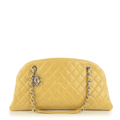 Chanel Glazed Calfskin Quilted Medium Just Mademoiselle Yellow 1 of 7