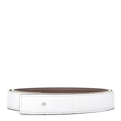 Hermes Swift Epsom 24mm Belt Strap 80 White Etoupe 1 of 7