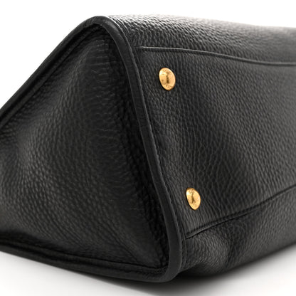 Prada Vitello Daino Shopping Satchel Black 8 of 10