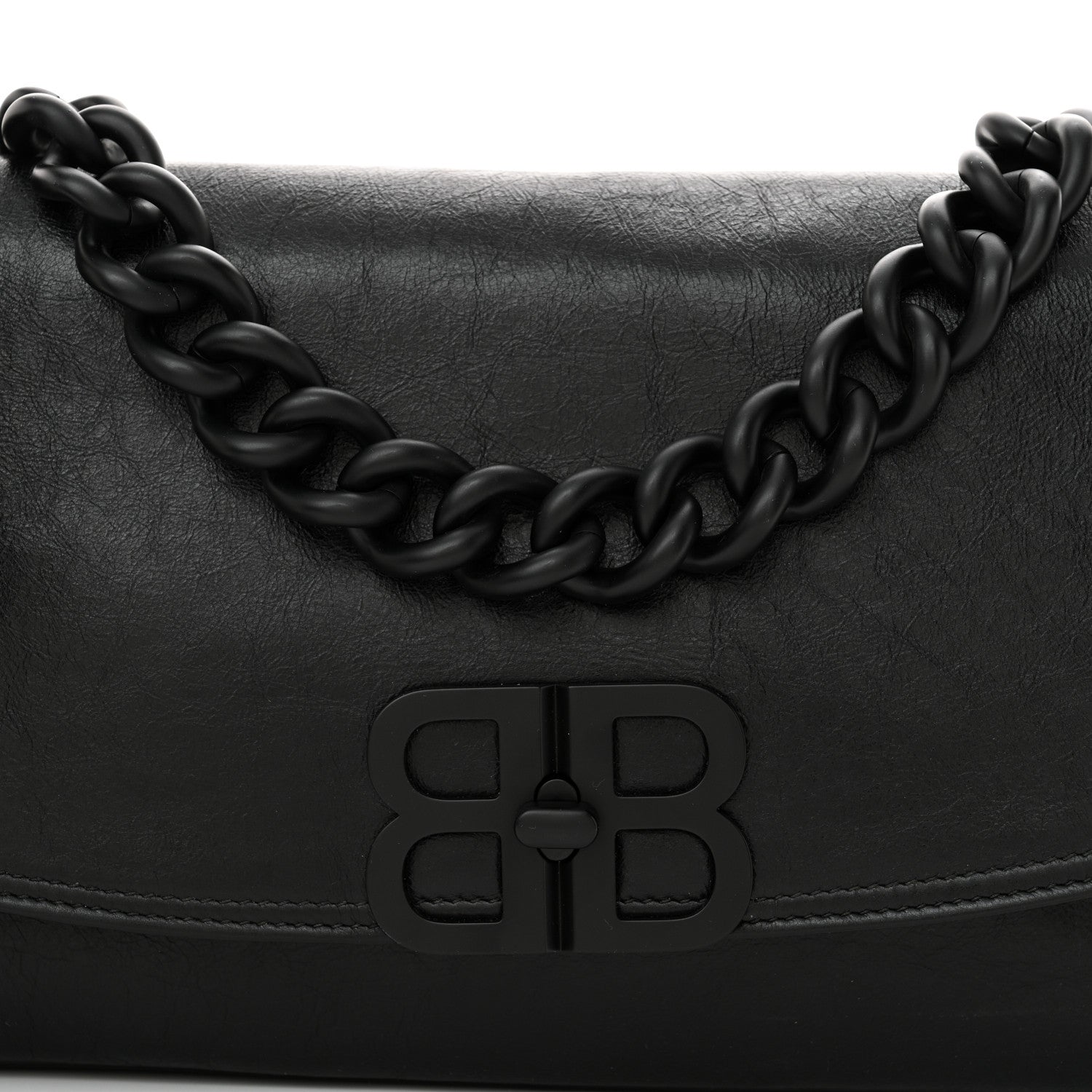 Balenciaga Calfskin Medium BB Soft Flap Bag Black 8 of 10