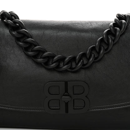 Balenciaga Calfskin Medium BB Soft Flap Bag Black 8 of 10