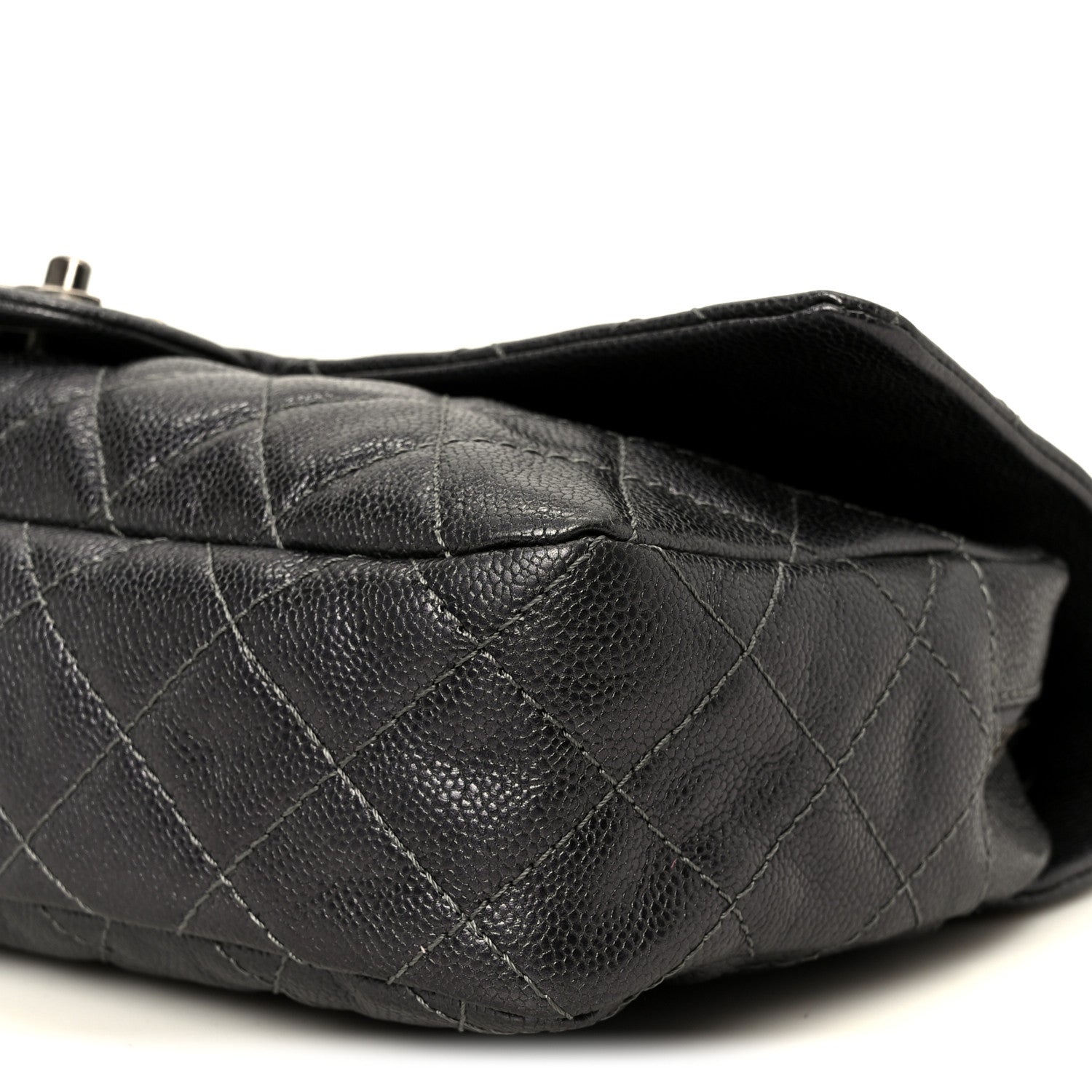 Chanel Iridescent Caviar Quilted Large Chic Flap Grey 10 of 11