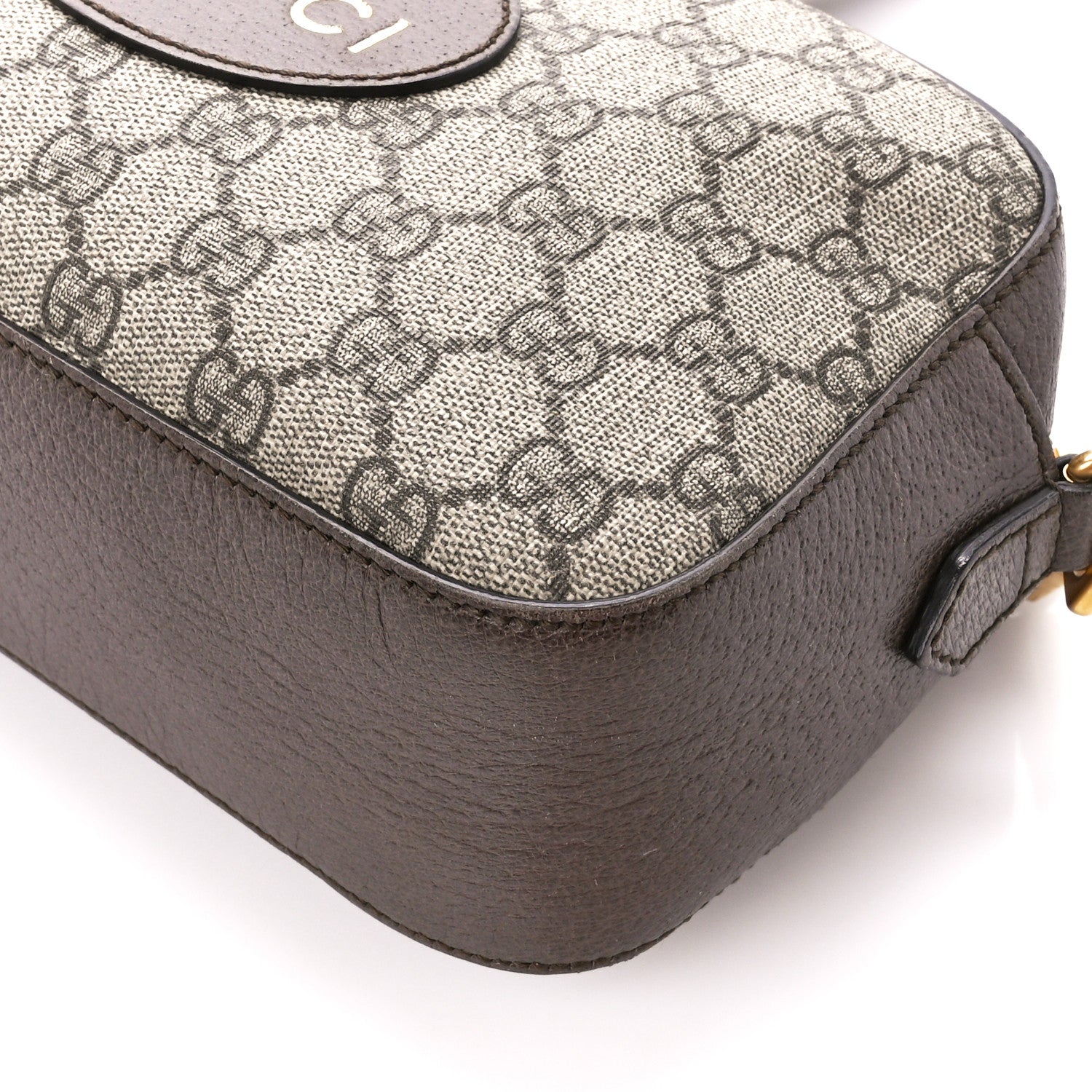 Gucci GG Supreme Monogram Web Neo Vintage Shoulder Bag Beige New Acero Crop 11 of 12
