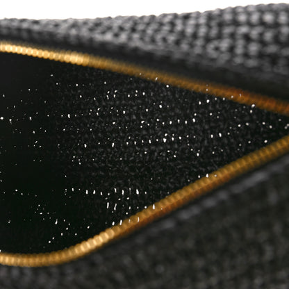 Saint Laurent Raffia Monogram Small Cassandre Cylinder Bag Black 5 of 8