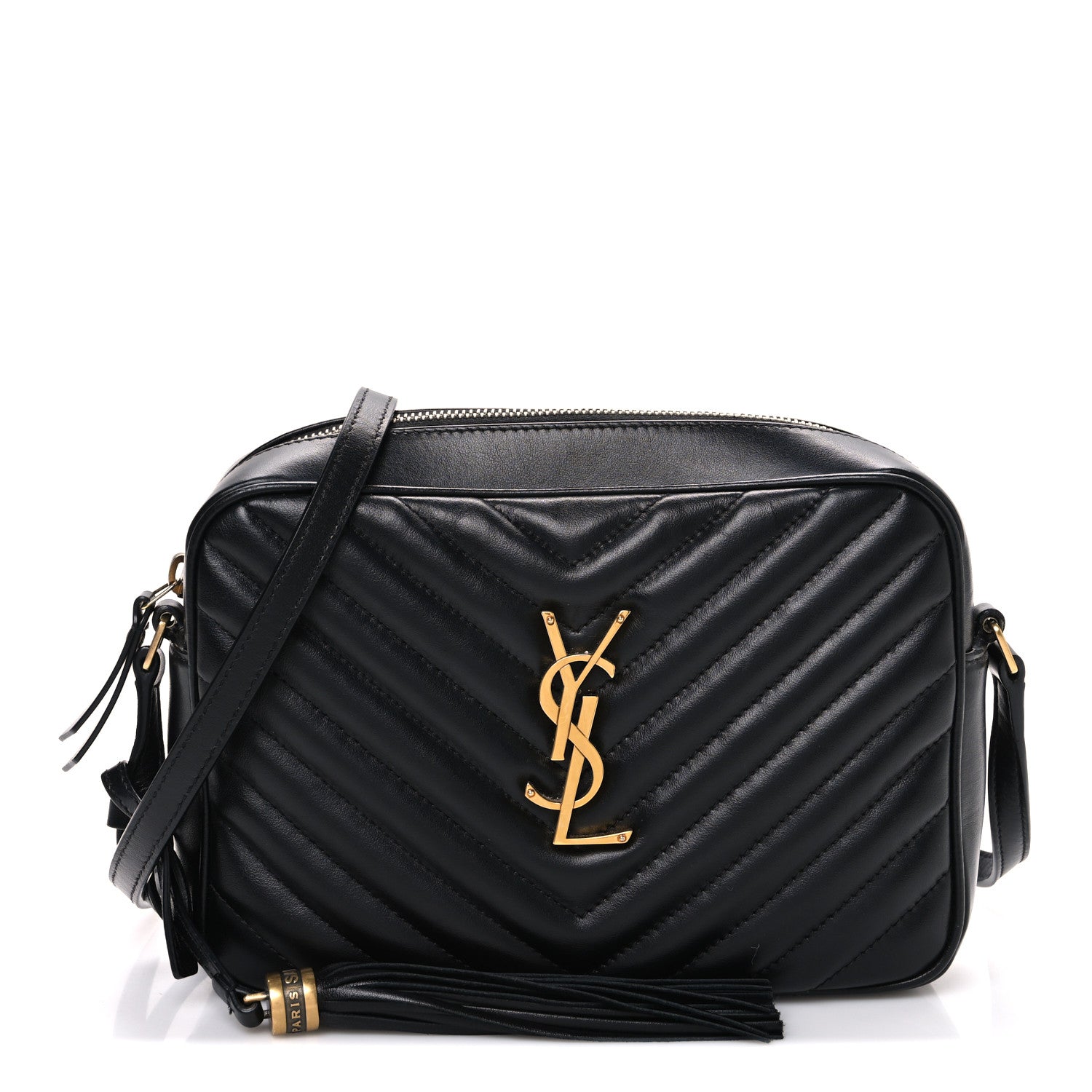 Saint Laurent Calfskin Matelasse Monogram Lou Camera Bag Black 1 of 10