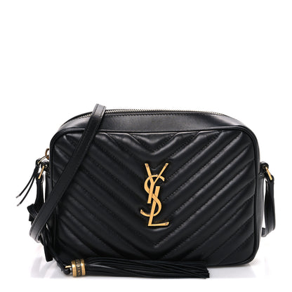 Saint Laurent Calfskin Matelasse Monogram Lou Camera Bag Black 1 of 10