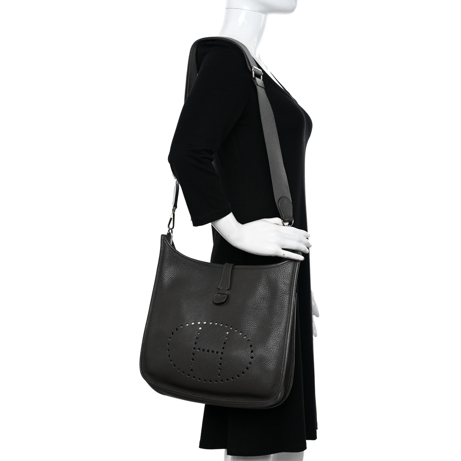 Hermes Taurillon Clemence Evelyne III GM Graphite 2 of 13