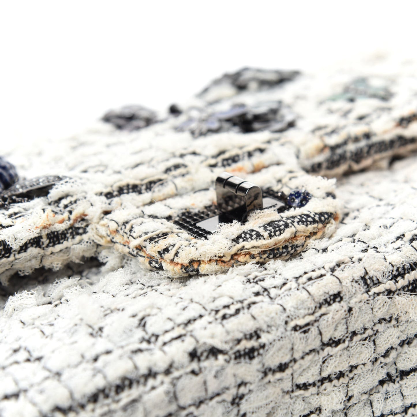 Tweed Garden Party 2.55 Reissue 225 Flap White Multicolor