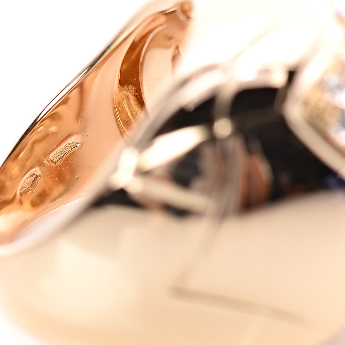 18K Yellow Gold Diamond Pyramid Ring 50 5.25