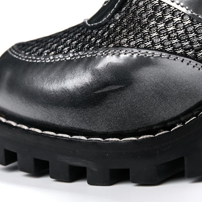 Louis Vuitton Metallic Calfskin Technical Fabric Digital Gate Ankle Boots 38 Silver 9 of 15