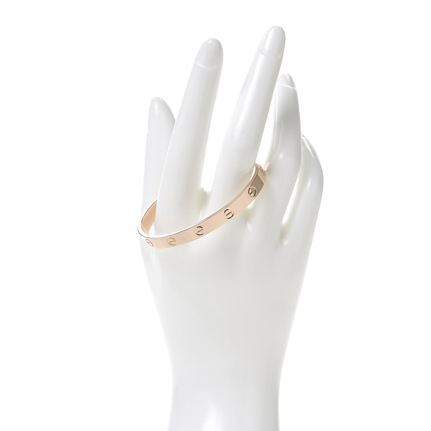 18K Pink Gold LOVE Cuff Bracelet 17