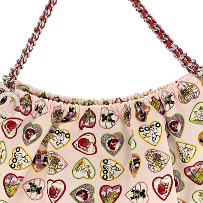 Chanel Canvas Coco Hearts Shoulder Bag Pink 8 of 14