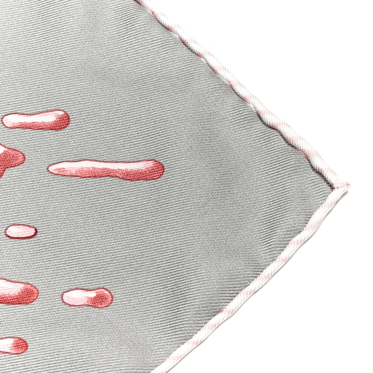 Silk Peinture Fraiche Scarf 45 Gris Acier Vieux Rose