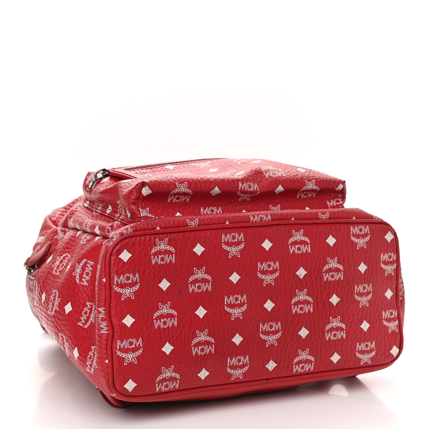 MCM Visetos Medium Stark Backpack Red White 4 of 18