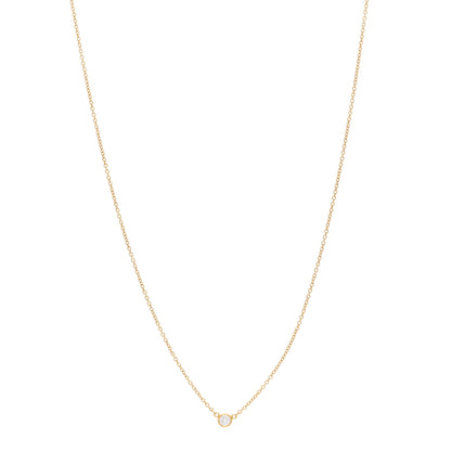 Tiffany 18K Yellow Gold Diamond .12ct Elsa Peretti Diamonds by the Yard Pendant Necklace 1 of 5