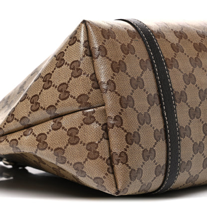 Gucci Crystal Monogram Medium Joy Tote Beige Ebony Testa di Moro 9 of 12