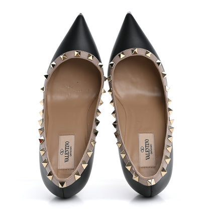 Valentino Garavani Nappa Rockstud 100mm Pumps 38 Black Poudre 2 of 13